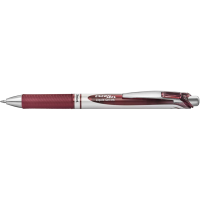 Stylo Roller encre gel rétractable ENERGEL BL77 Pointe 0,7 mm Bordeaux - Pentel