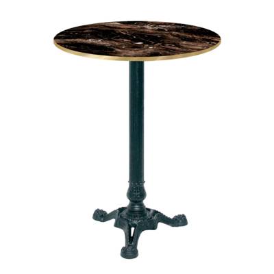 Mange-debout pied noir Ø60cm capuccino chant laiton - intérieur - RestooTab