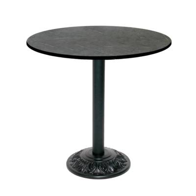 Table pied noir Ø70cm marquina - intérieur - RestooTab