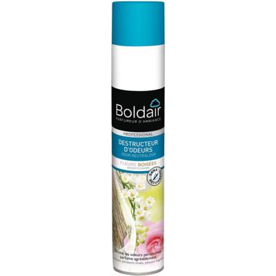 Aérosol 500 ml Désodorisant destructeur d'odeurs Fleurs boisées - BOLDAIR
