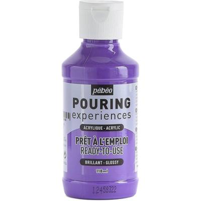 Peinture Acrylique POURING Expérience Prête à l'emploi 118ml VIOLET CLAIR - PÉBÉO
