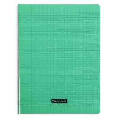 Cahier Polypro 8000 Grands Carreaux séyès 96 pages 24x 32cm vert - Clairefontaine