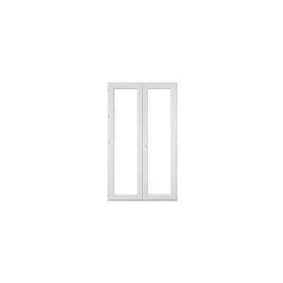Porte fenêtre PVC blanc VISION isolation totale 160mm 2 vantaux grand vitrage haut.2,15m larg.1,20m à crémone - Gedimat