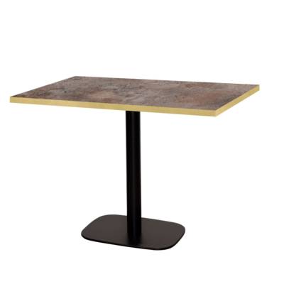 Table pied noir 120x70cm caldeira chants laiton - intérieur - RestooTab