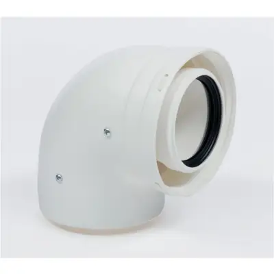 Coude ventouse diamètre 80/125 de 90 degrés - ATLANTIC - 074300