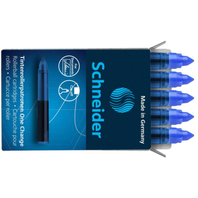 Cartouche roller One Change bleue Boîte 5 pièces - Schneider