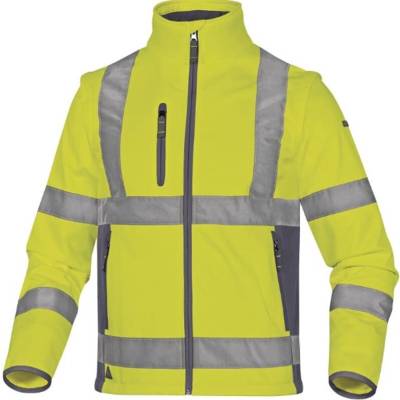 Veste Softshell MOONLIGHT 2 avec bandes rétro-réfléchissantes jaune fluo/gris - Gedimat - DELTA PLUS