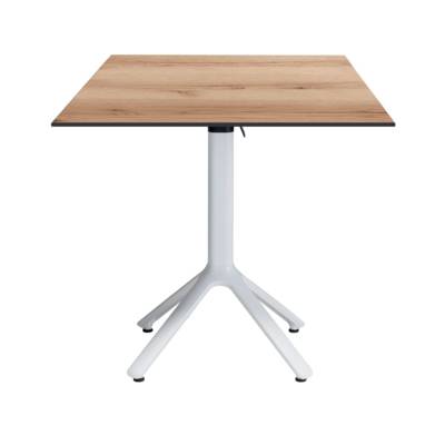 Table rabattable pied blanc 70x70cm chene delano - terrasse - RestooTab