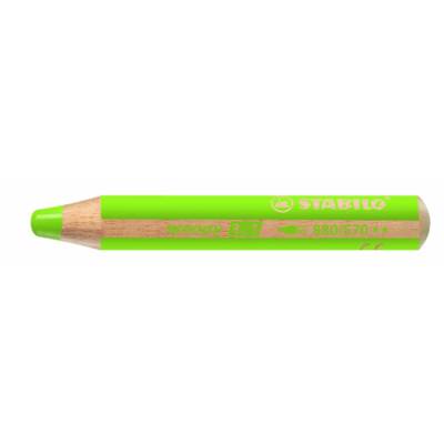 Crayon WOODY 3 en 1 Extra large Vert anglais extra clair - STABILO