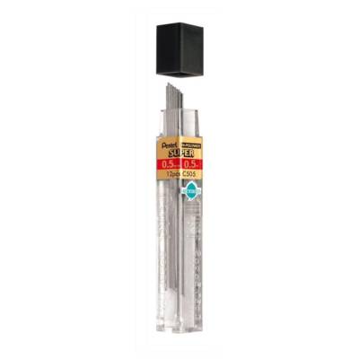 Etui de 12 mines HI POLYMER SUPER, 0,5mm - 4B - PENTEL