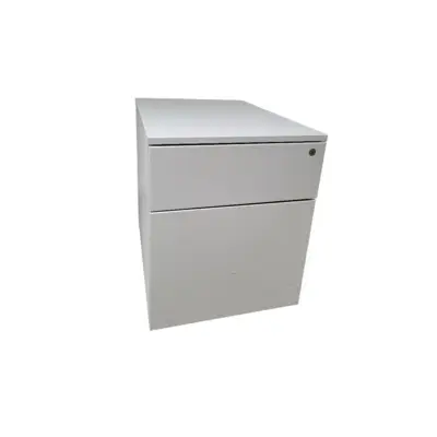 Caisson Steelcase 2 tiroirs avec clef, Blanc 42x60 H52 MANON - OCCASION