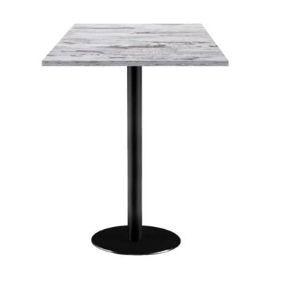 Mange-debout pied noir 60x60cm chene islande - intérieur - RestooTab