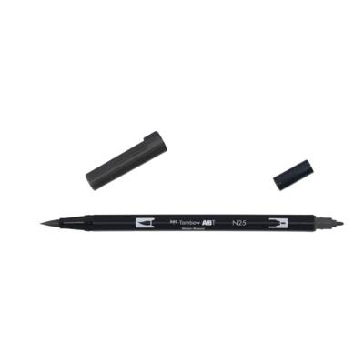 Feutre Dessin Double Pointe ABT Dual Brush Pen N25 noir fumée - TOMBOW