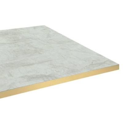 Plateau de table rectangle Marbre Pokhara & laiton - RestooTab