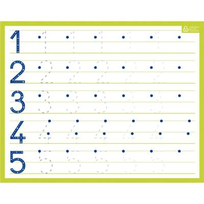 Ardoise rigide effaçable à sec "Chiffres" 21 x 26,5 cm - BOUCHUT