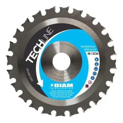 Disque diamant Ø125/22.23 DIAM Bois/PVC/Plexi/Composite - DCU125/22 - DIAM INDUSTRIES