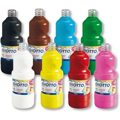 Pack école de 8 x 1 litre de gouache couleur assorties - GIOTTO