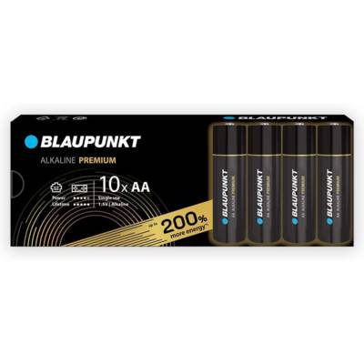 Piles AA alcalines PREMIUM, paquet de 10 - BLAUPUNKT