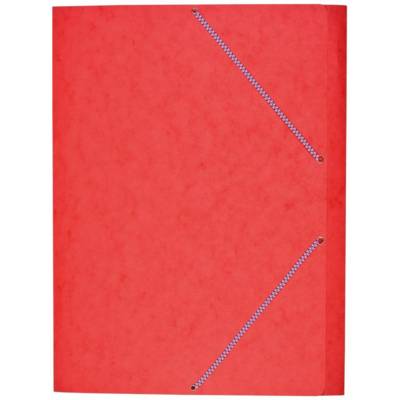 Chemise Carte Lustée format A3 à rabats très résistante avec élastiques Rouge - COUTAL