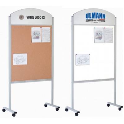 Panneaux d'affichage avec bandeau - Piètement gris – Ulmann
