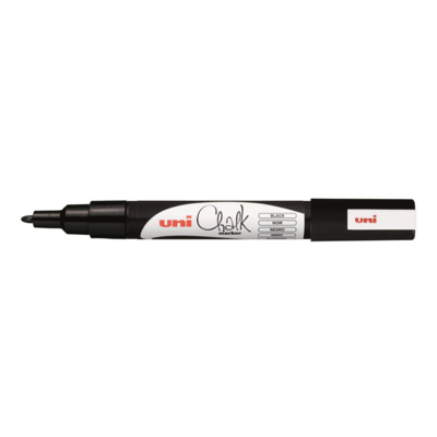Marqueur craie pointe conique fine CHALK Marker PWE3MS 0,9 - 1,3mm Noir - Uni-Ball