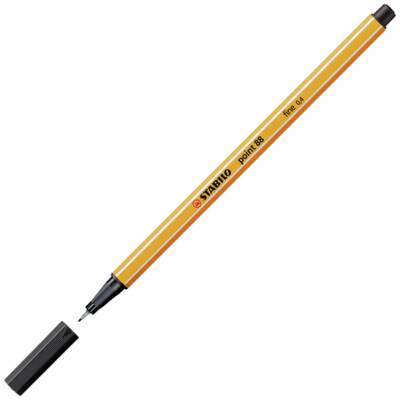 Lot de 3 Stylo-Feutre POINT 88 Pointe Fine 0,4 mm noir - STABILO