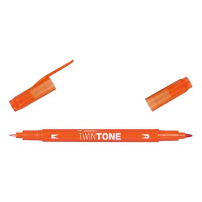 Feutre Dessin Double Pointe 0,8 et 0,3 mm TwinTone orange - TOMBOW