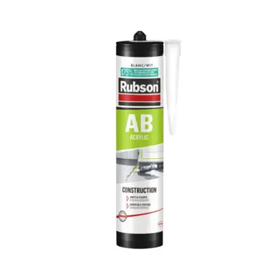 Mastic acrylique bâtiment RUBSON - 280 ml - blanc - 2622524