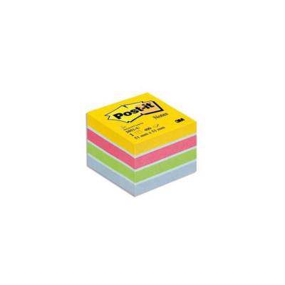 POST IT Mini bloc cube 400 feuilles 5.1x5.1cm couleur ultra - Post-It