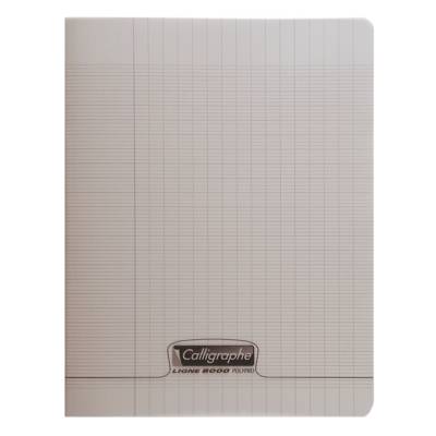 Cahier piqué POLYPRO 24x32 cm 48p séyès 90g Gris - Clairefontaine