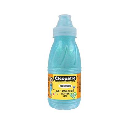 Gel Pailleté Néon Bleu Glacé 250 ml - CLÉOPÂTRE