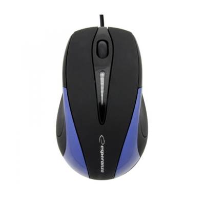Souris Optique Filaire USB SIRIUS 3D 1000 Dpi Noir Bleu - ESPERANZA