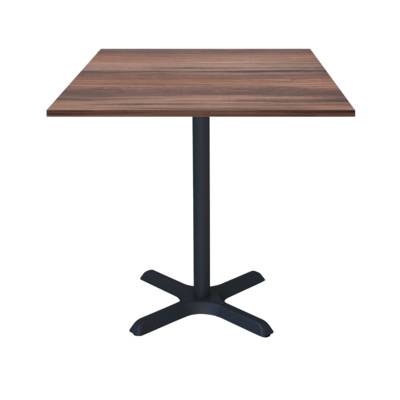 Table pied noir 70x70cm chene montagne - intérieur - RestooTab