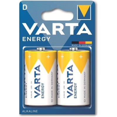 Pack de 2 piles alcalines Energy D (LR20) 1,5V - VARTA