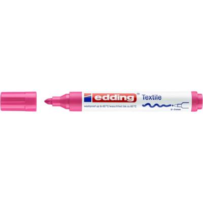 Marqueur pour Textiles 4500 Rose Fluorescent Pointe Ronde 2-3 mm - EDDING