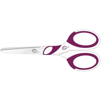 Ciseaux symétrique "SOFT GRIP 17S" bi-matière 17cm Violet/Blanc - CODAMEX