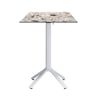 Mange-debout rabattable pied blanc 60x60cm cepp - terrasse - RestooTab