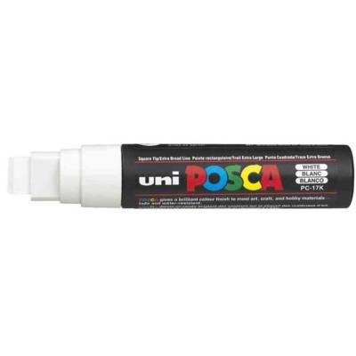 Marqueur pointe rectangulaire extra-large pc17k 15mm blanc - POSCA