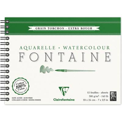Album spiralé Fontaine torchon 12F 300g 18x24 - CLAIREFONTAINE