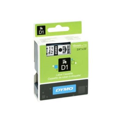 Cassette D1 de ruban encreur noir sur blanc 19mm/7,0 m - DYMO