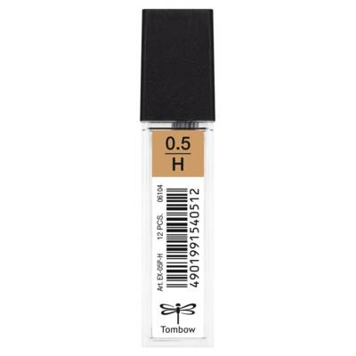Etui de 12 Mines pour porte-mine pointe calibrée 0,5 mm dureté H - TOMBOW
