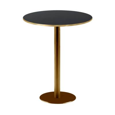 Mange-debout pied Doré Ø60cm noir chants laiton - intérieur - RestooTab