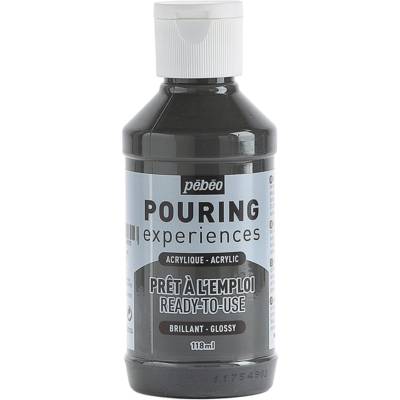 Peinture Acrylique POURING Expérience Prête à l'emploi 118ml GRIS FONCE - PÉBÉO