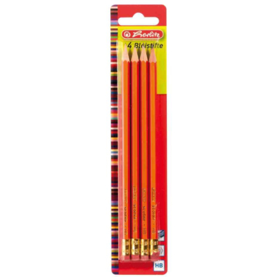 Lot de 4 crayons de papier Skizzo Hexagonal Bout Gomme HB - Herlitz