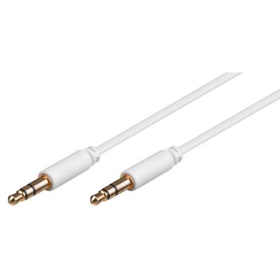 Câble Audio 3,5mm 3 Pins Stéréo Mâle Mâle 2 m Blanc - GOOBAY