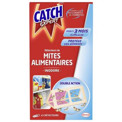 Etui de 3 Détecteurs Pièges Anti-Mites Alimentaires - CATCH