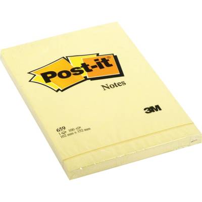 Bloc 100 notes repositionnable 102 x 152mm Jaune - POST-IT