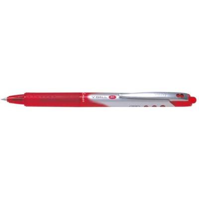 Stylo roller pointe métal rétractable 0,5 mm encre liquide rouge V-BALL RT 05 - PILOT
