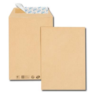 Paquet de 25 pochettes kraft brun auto-adhésives 90g format n°24 260 x 330 mm - GPV