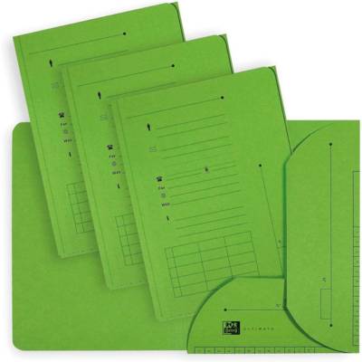 Paquet de 25 sous dossiers ULTIMATE 2 rabats HV A4 240g Vert tilleul - OXFORD